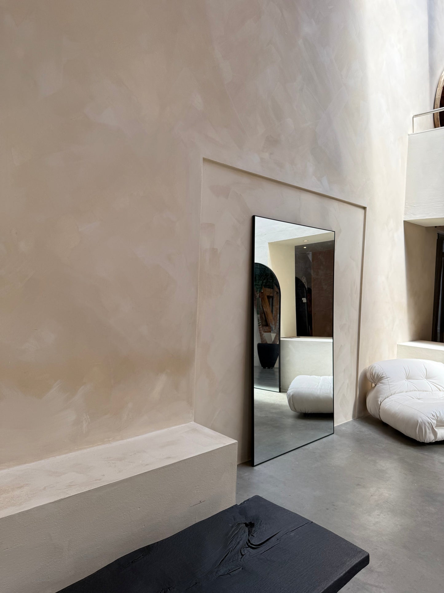 Specchio Aura Grande Design Minimalista - 200 cm x 120 cm - Nero