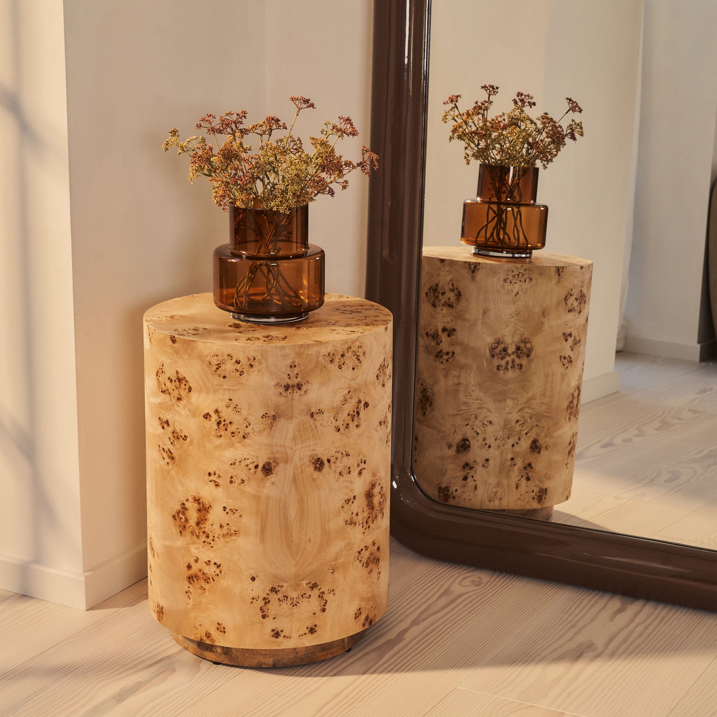 Obsidian - Specchio Grande Rettangolare Marrone Cioccolato Lucido a Figura Intera 200cm x 120cm