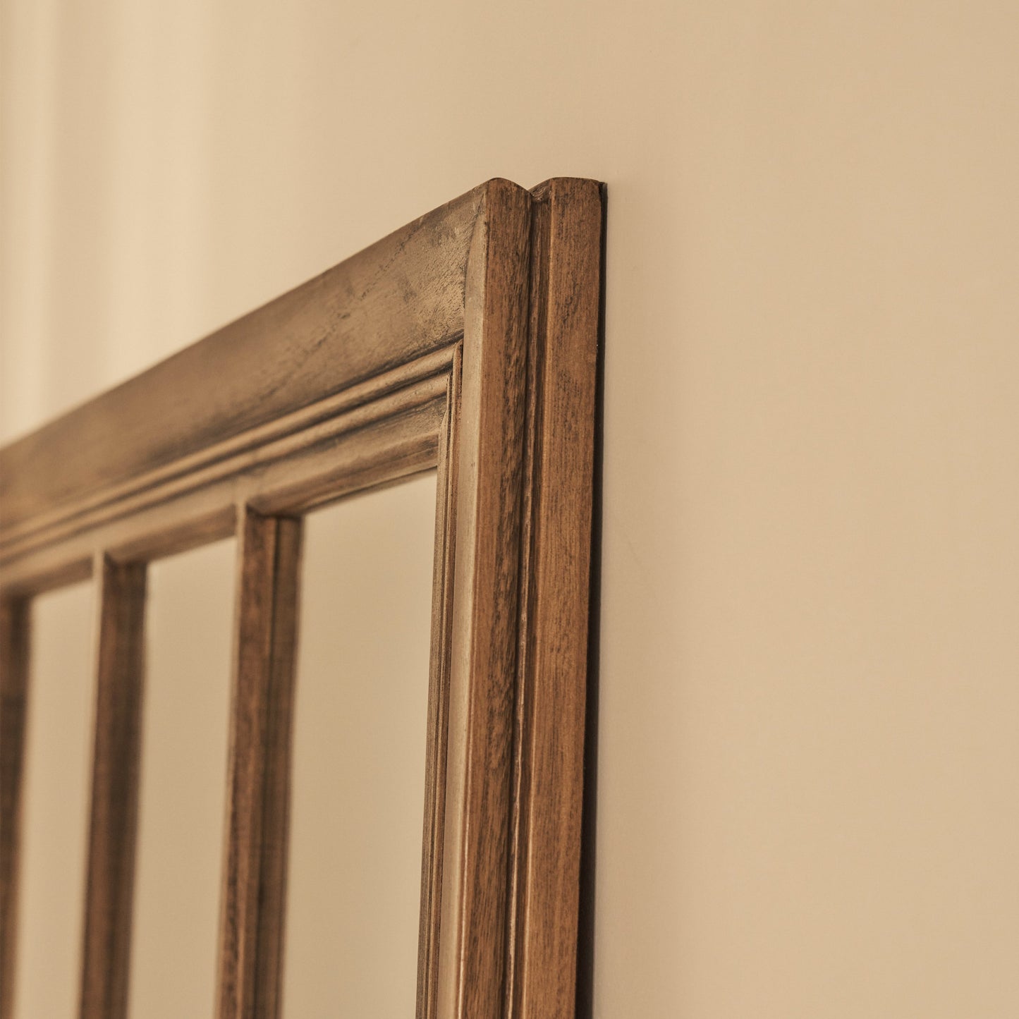 Sasha - Specchio a Finestra Full Length Shabby Chic in Legno Scuro 180cm x 100cm