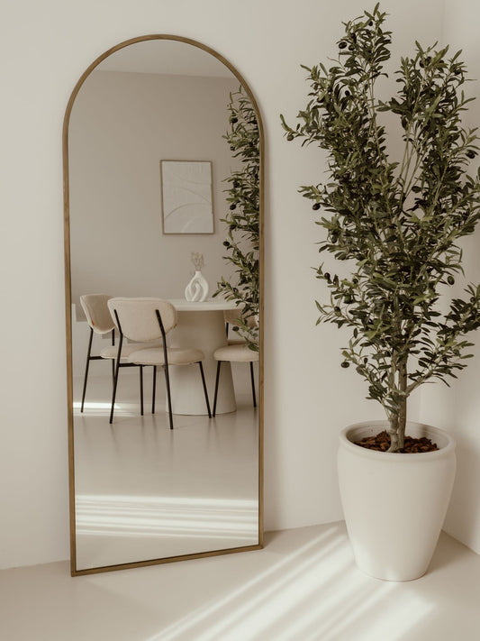 Specchio da Terra Grande Ovale 180x70 Oro