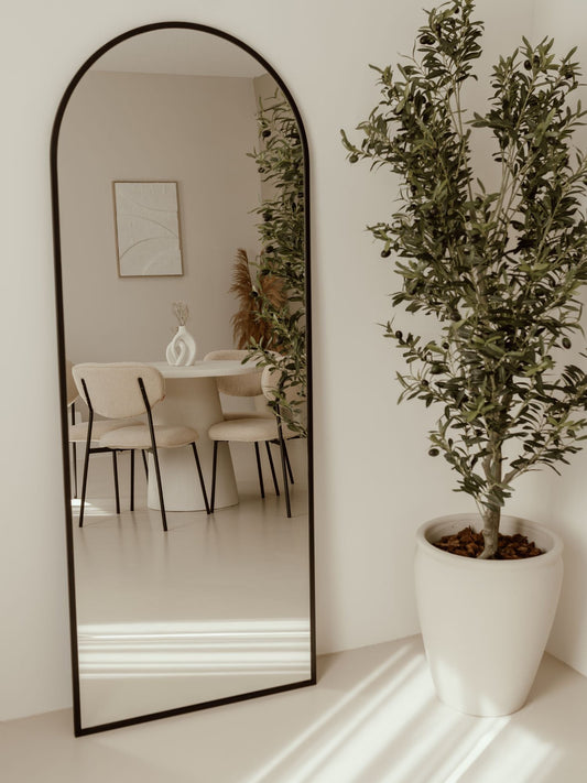 Specchio da Terra Grande Ovale 180x70 Nero