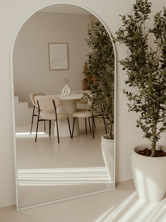 Specchio da Terra Grande Ovale 180x100 Bianco