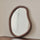 Aaliyah - Specchio da parete irregolare in legno scuro 42 cm x 35 cm