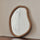 Aaliyah - Specchio da parete irregolare in legno caldo 42 cm x 35 cm