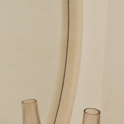 Amora - Grande specchio da parete rotondo in cemento 100 cm x 100 cm