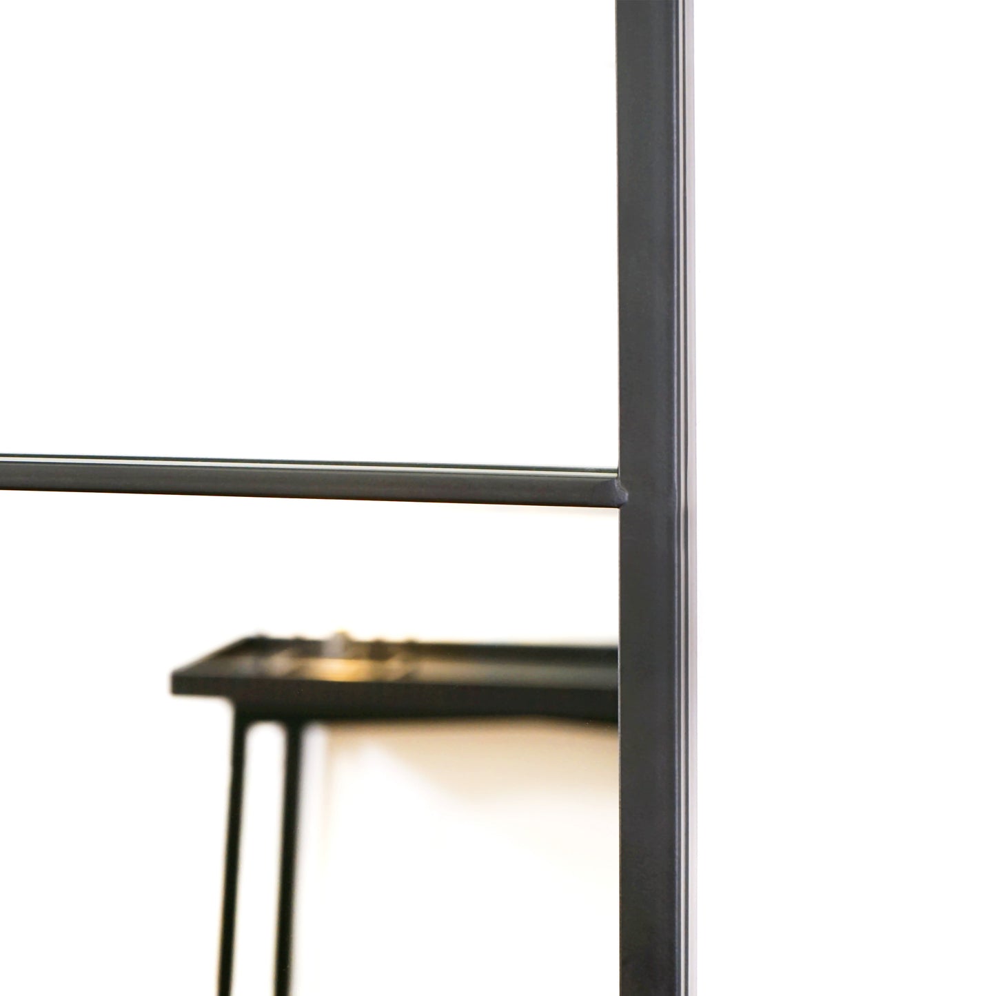 Brooklyn - Grande specchio a figura intera in metallo nero 180 cm x 90 cm