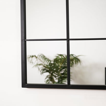 Brooklyn - Grand miroir en métal noir 140cm x 70cm