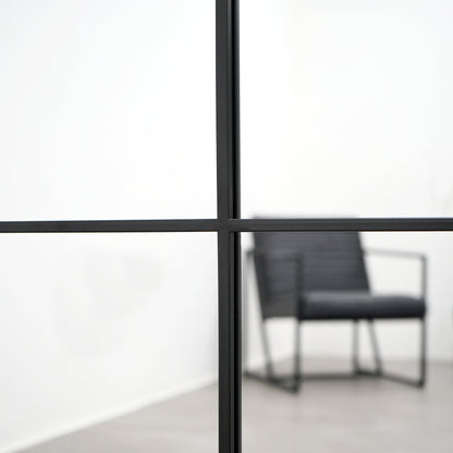 Brooklyn - Grande specchio a figura intera in metallo nero 210 cm x 120 cm