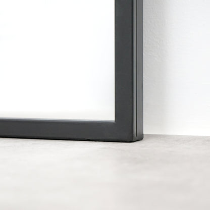 Brooklyn - Grande specchio a figura intera in metallo nero 210 cm x 120 cm