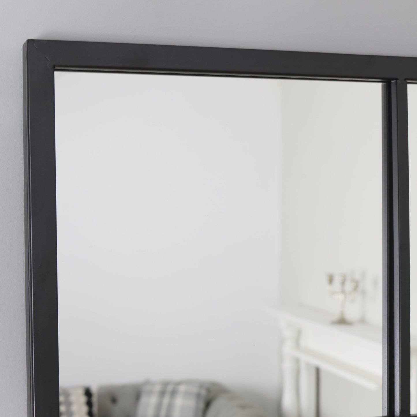 Brooklyn - Grande Specchio da Parete in Metallo Nero 120cm x 80cm