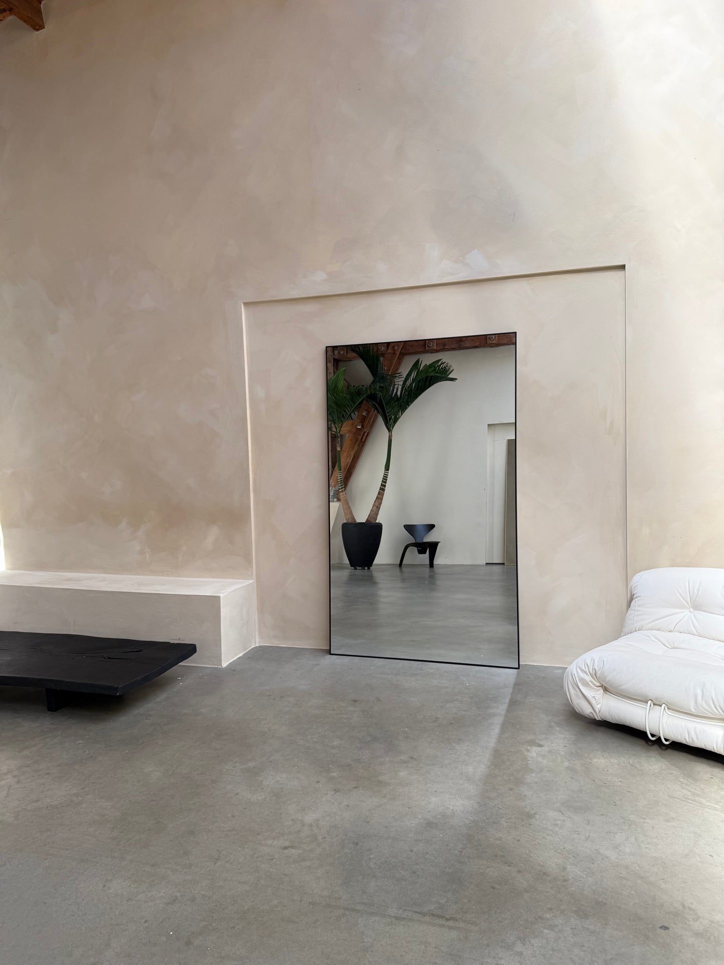 Specchio Aura Grande Design Minimalista - 200 cm x 120 cm - Nero