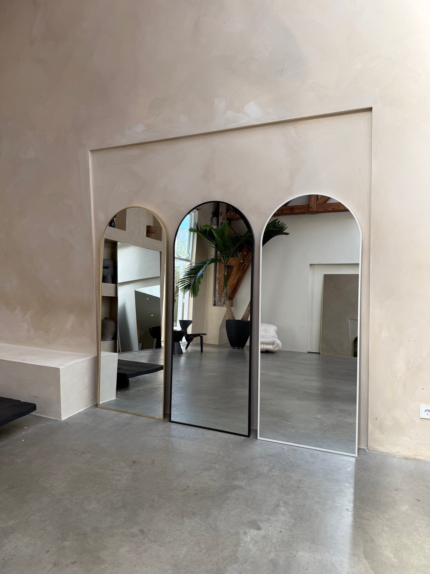 Specchio da parete rettangolare Mini Moon Loft - Oro, 180 cm x 70 cm