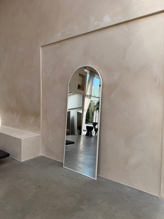 Specchio da parete Moon Mini Loft - Design moderno e minimalista - 180 cm x 70 cm Bianco