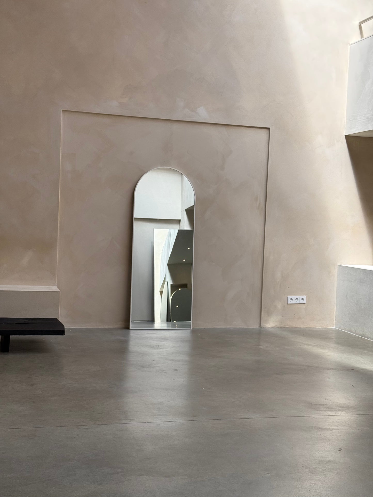 Specchio da parete Moon Mini Loft - Design moderno e minimalista - 180 cm x 70 cm Bianco