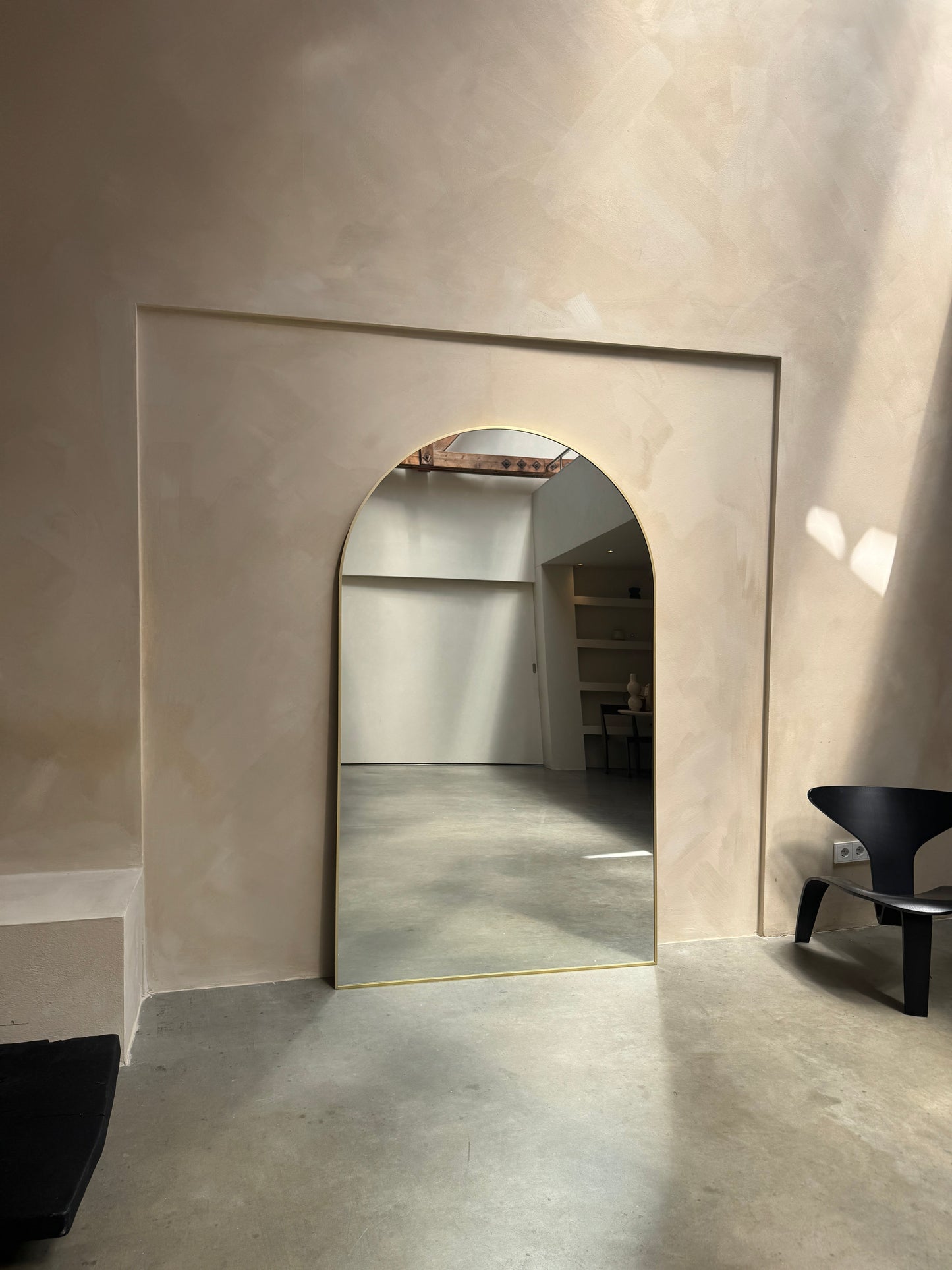 Specchio Luna Gigante - Design Intramontabile Dorato - 200 cm x 120 cm