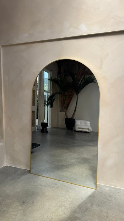 Specchio Luna Gigante - Design Intramontabile Dorato - 200 cm x 120 cm