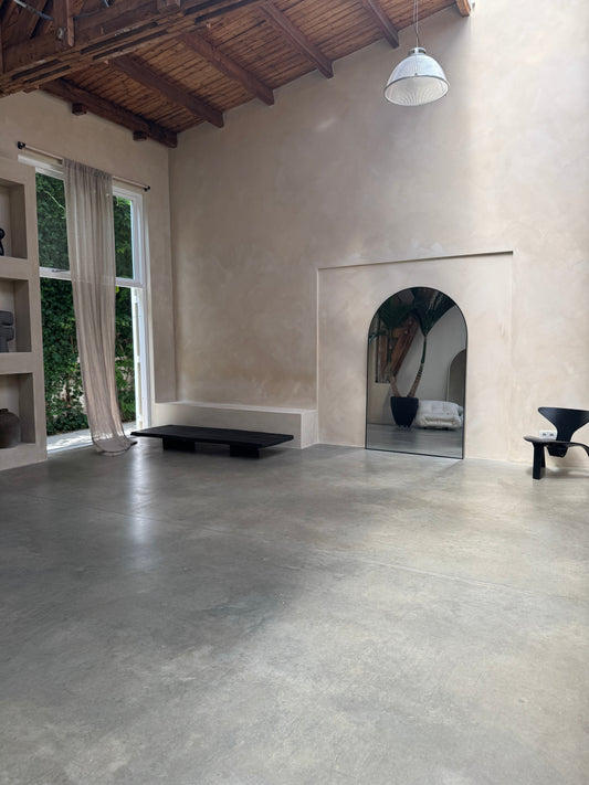 Specchio da parete gigante Mega Moon - 200 cm x 120 cm - Nero elegante