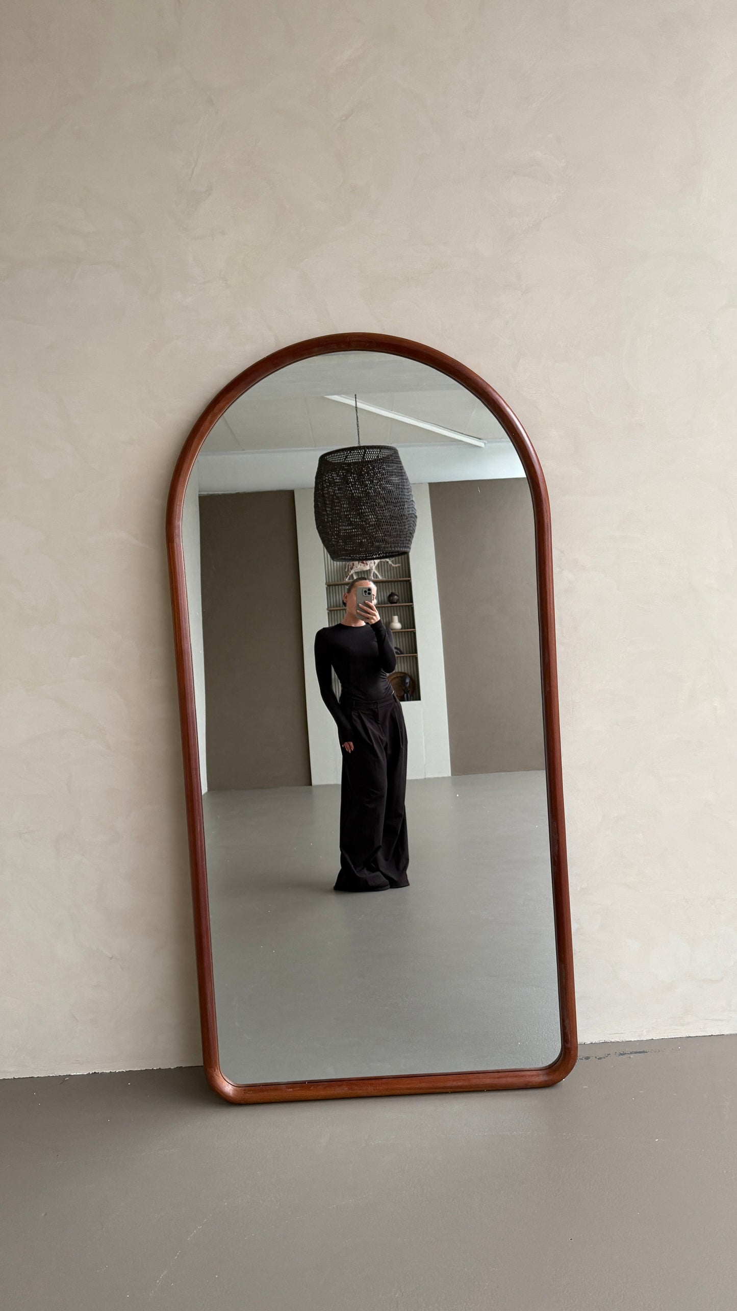 Celine Noce – Specchio ad arco in legno massiccio | 200 cm x 100 cm