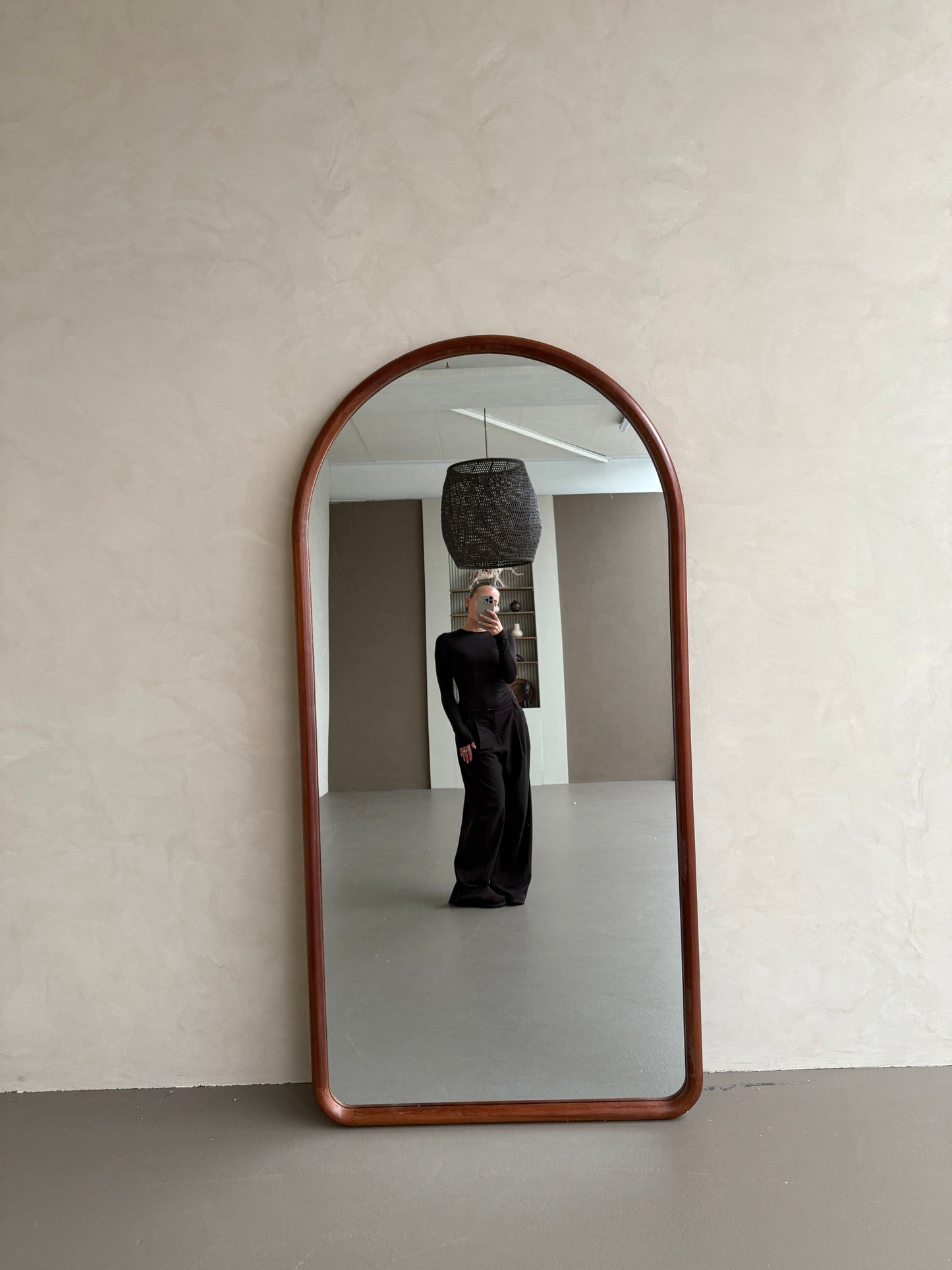 Celine Noce – Specchio ad arco in legno massiccio | 200 cm x 100 cm