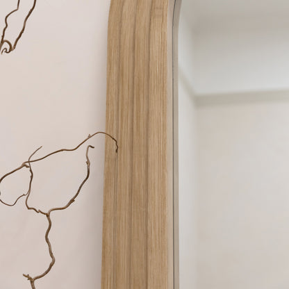 Luciana - Specchio ad Arco in Legno Lavato a Figura Intera 180cm x 110cm