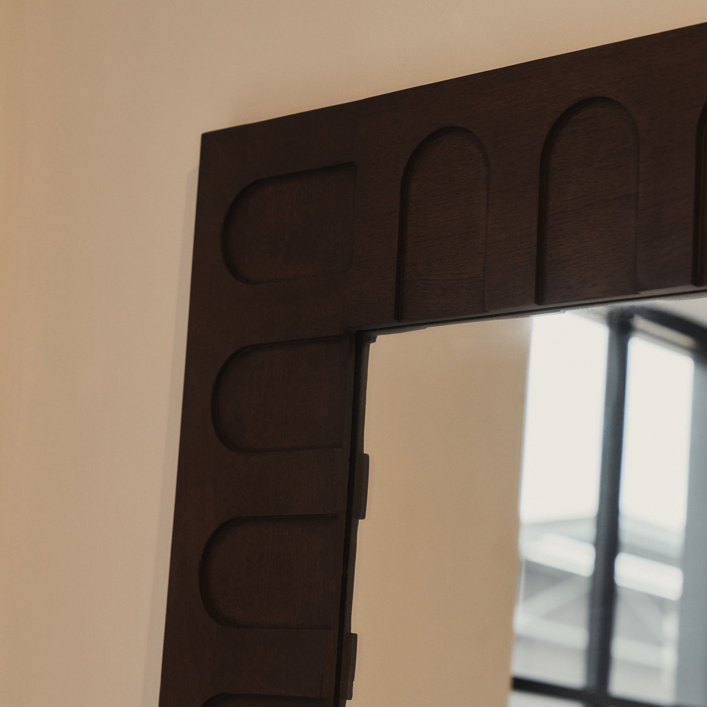 Valor - Specchio Premium Grande in Legno Scuro 200cm x 120cm