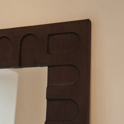 Valor - Specchio Premium Grande in Legno Scuro 200cm x 120cm
