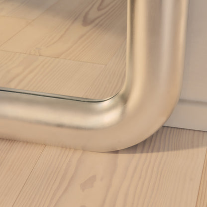 Obsidian - Specchio Grande Rettangolare Cromato Spazzolato a Figura Intera 200cm x 120cm