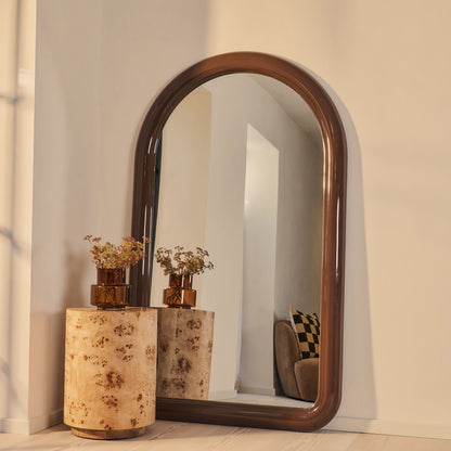 Obsidian - Specchio Grande ad Arco Lunghezza Intera Chocolate Gloss 200cm x 120cm