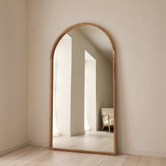 Arden - Specchio Lungo ad Arco in Legno Chiaro 175cm x 95cm