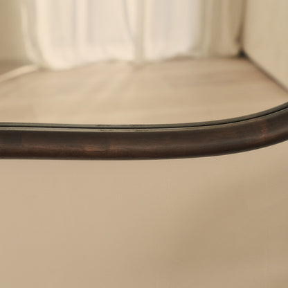 Aaliyah - Specchio da parete irregolare in legno scuro 150 cm x 75 cm