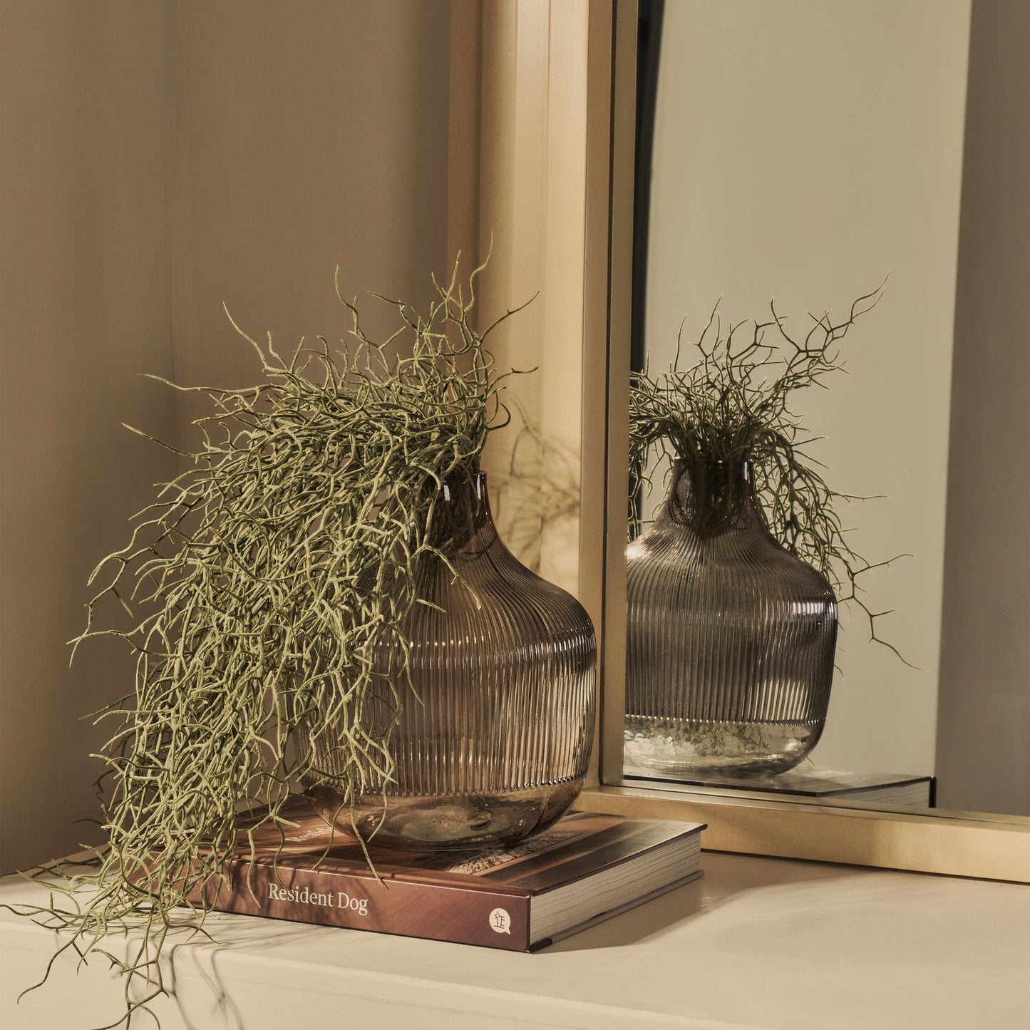 Luciana - Specchio Sopracamino ad Arco in Cemento 120cm x 100cm