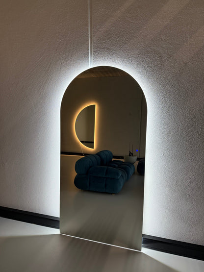 Specchio da parete Luna Premium con illuminazione LED | 200 cm x 100 cm